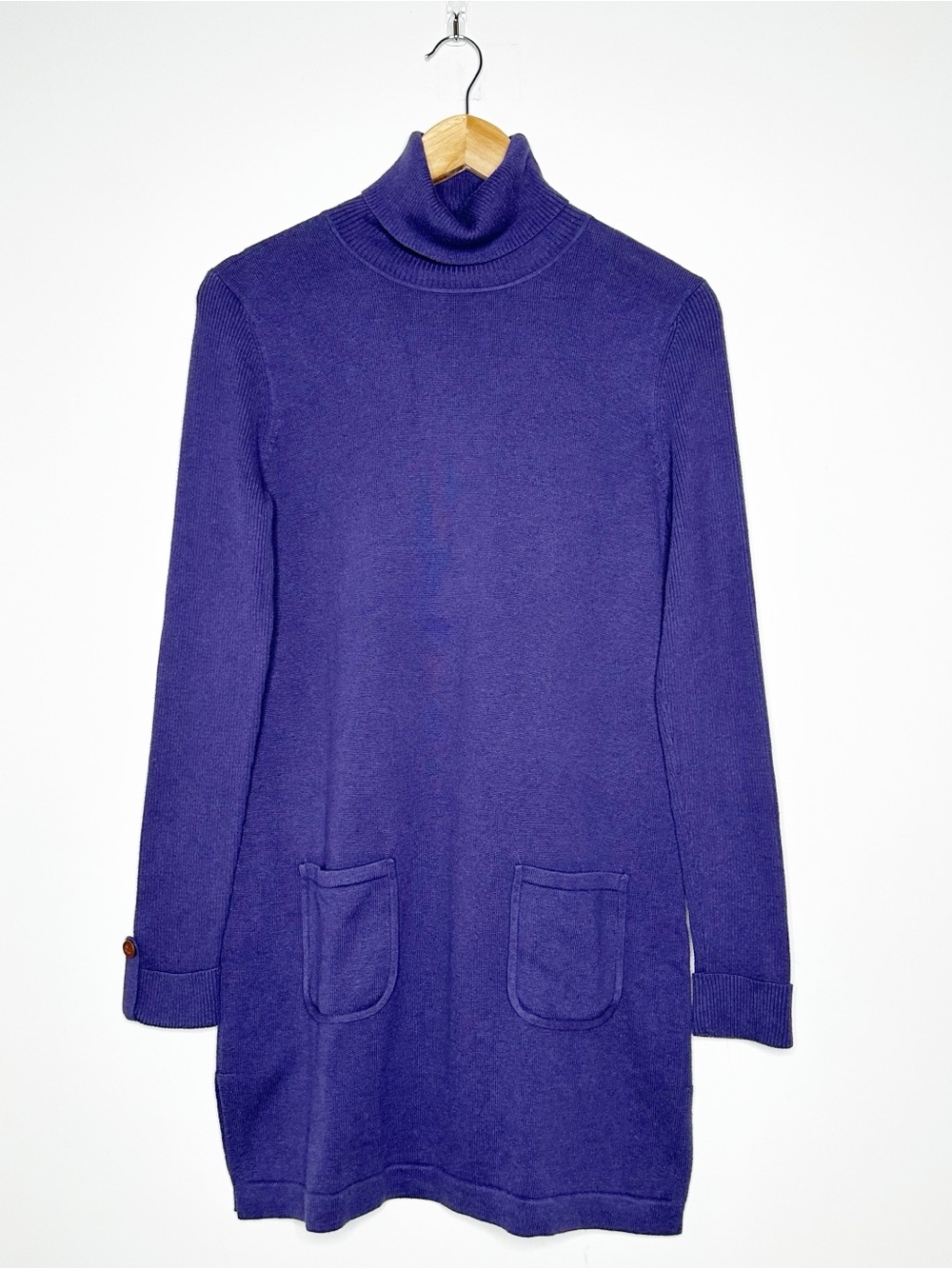 J. McLaughlin Purple Turtleneck Tunic Sweater Small